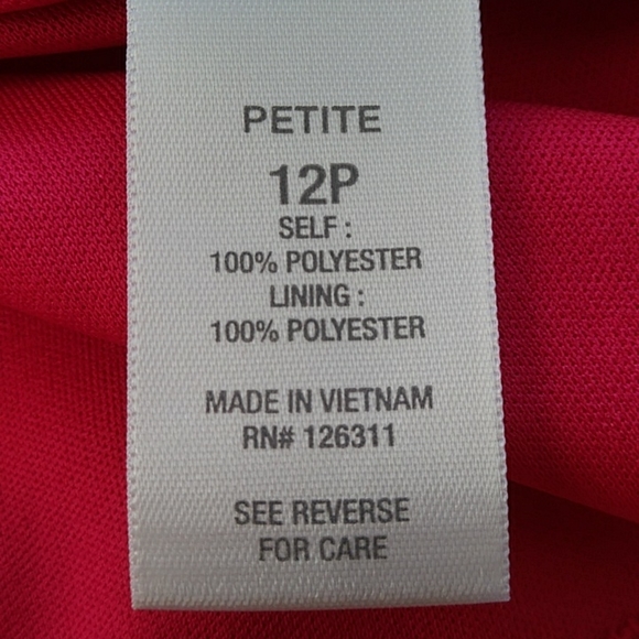 Dressbarn Lined Low Back Dress 12 Petite Coral Tangerine Pink Orange - Picture 4 of 16